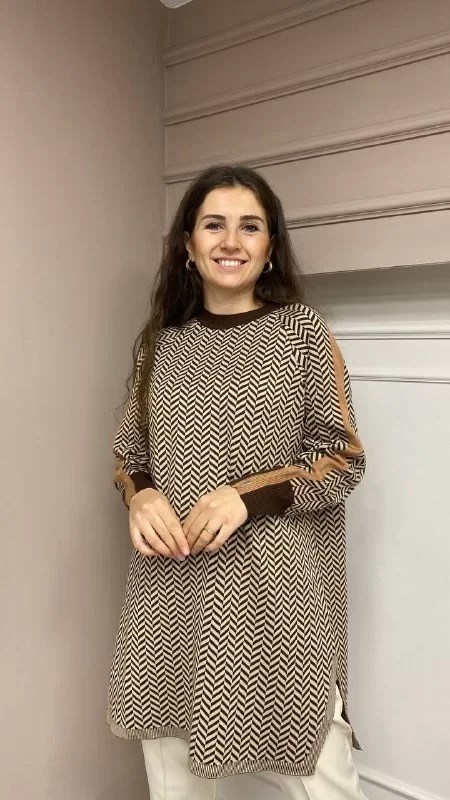 İnvee 6867 Kahve Triko