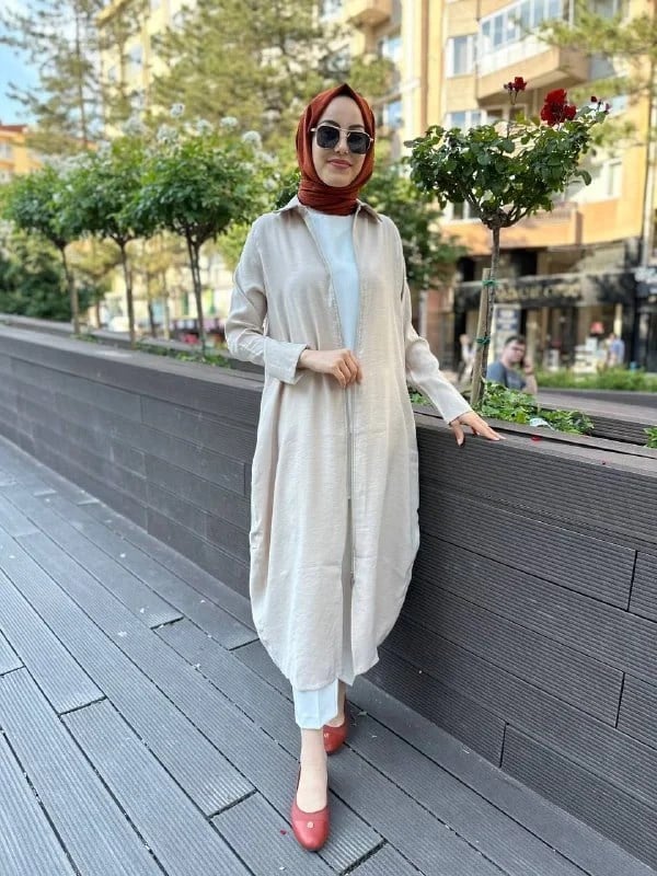 İnvee 6961 Krem Fermuarlı Kap