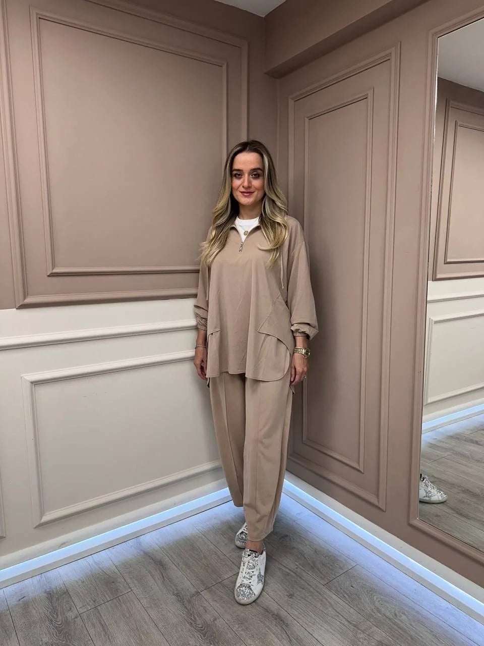 Magazin 4397 Bej İkili Takım