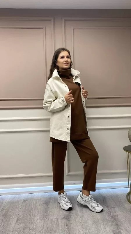 Missemramiss C3611 Kemik Bileği Taşlı Kot Ceket