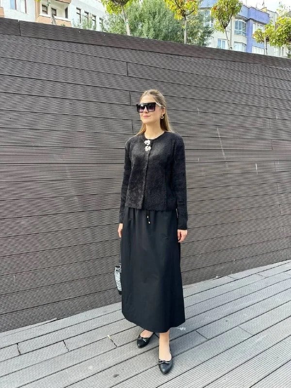 Missemramiss H4573 Siyah Angora Hırka