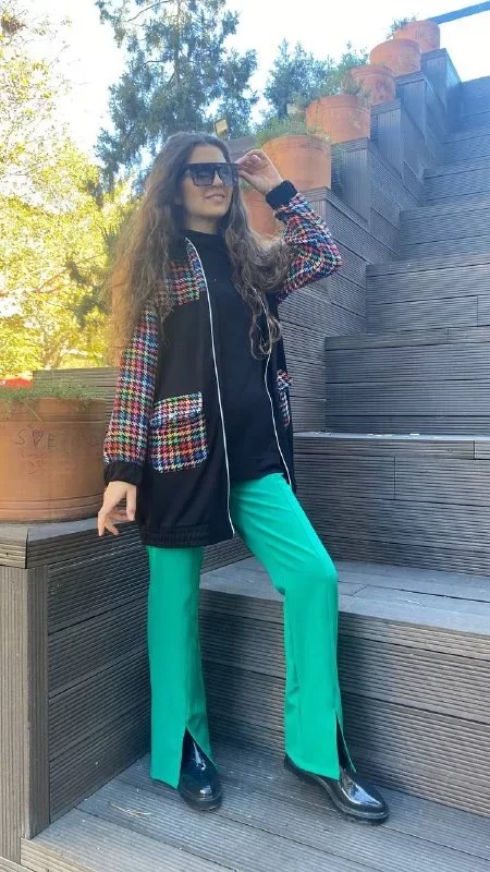 Missemramiss K3679 Siyah Chanel Garni Kap