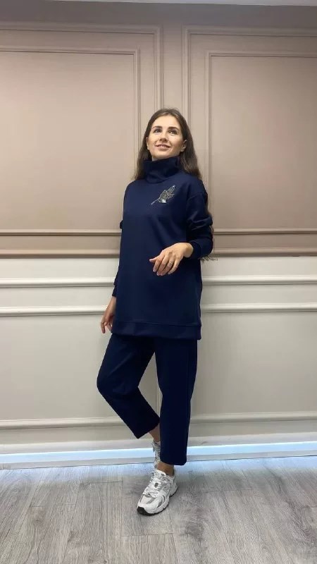 Missemramiss P3700 Lacivert Scuba Pantalon