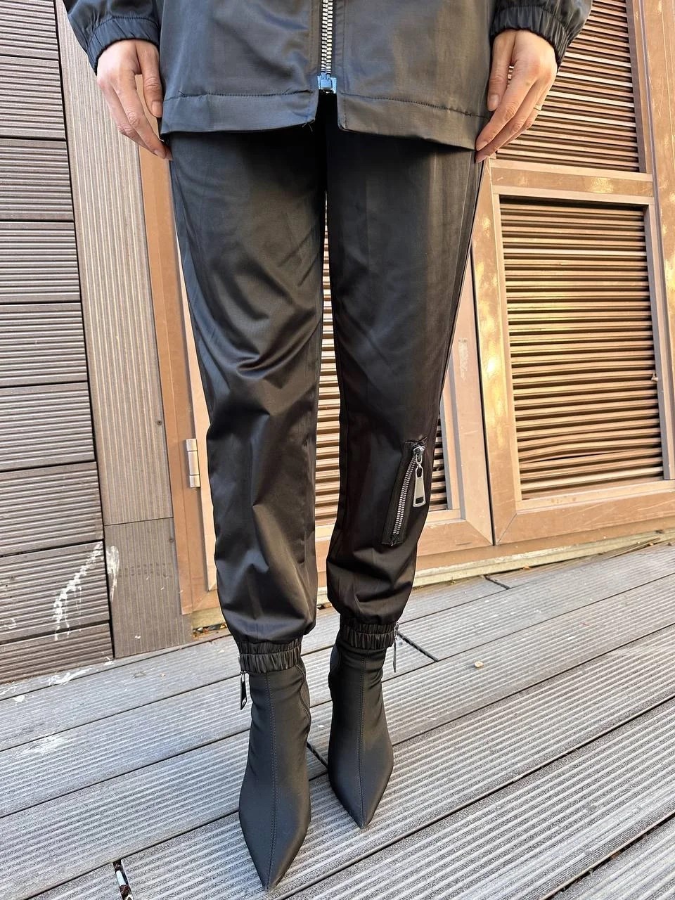 Missemramiss P4646 Siyah Fermuar Detaylı Pantolon
