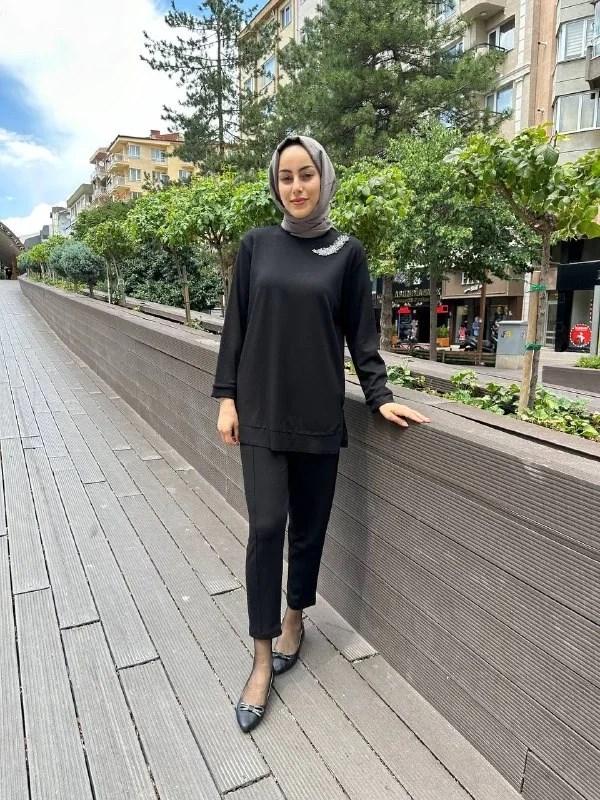 Missemramiss T4481 Siyah Aksesuarlı İkili Takım