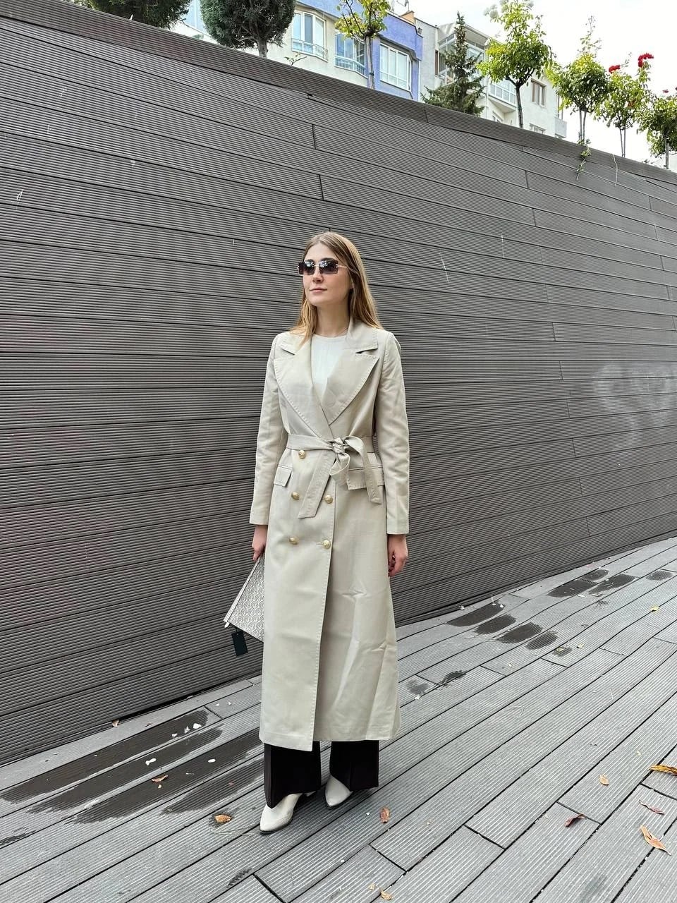 Missemramiss T4551 Bej Rosa Blazer Trençkot