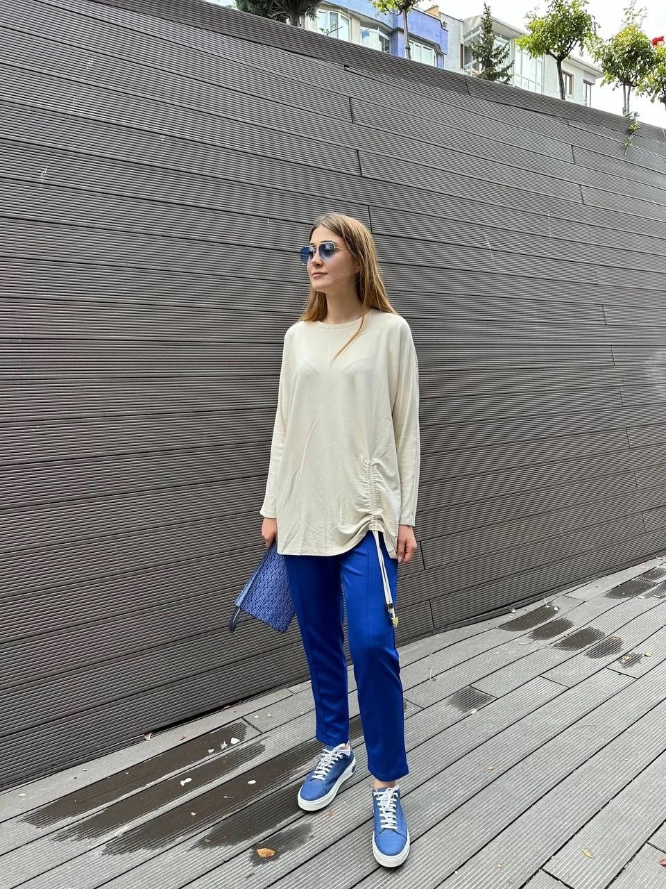 Missemramiss T4628 Bej Basic Tunik