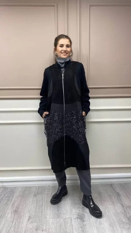Misswhence 32407 Siyah Yün-Günderi Kap