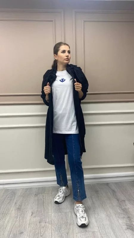 Misswhence 32416 Siyah Fermuarlı Kap