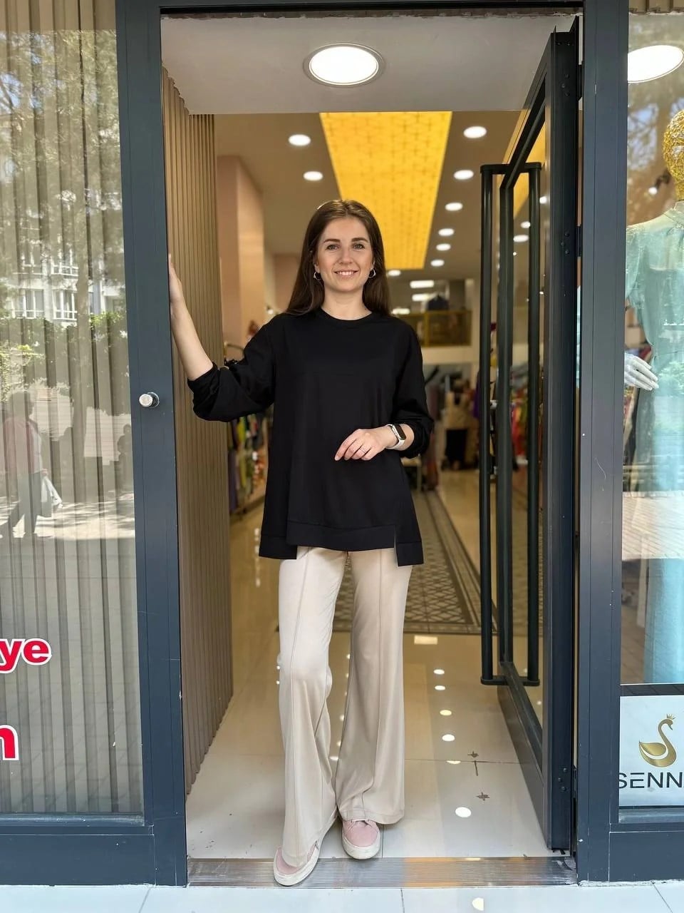 Misswhence 33023 Siyah Kısa Tunik