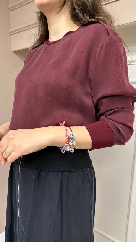 Misswhence 33025 Bordo İpek Tunik