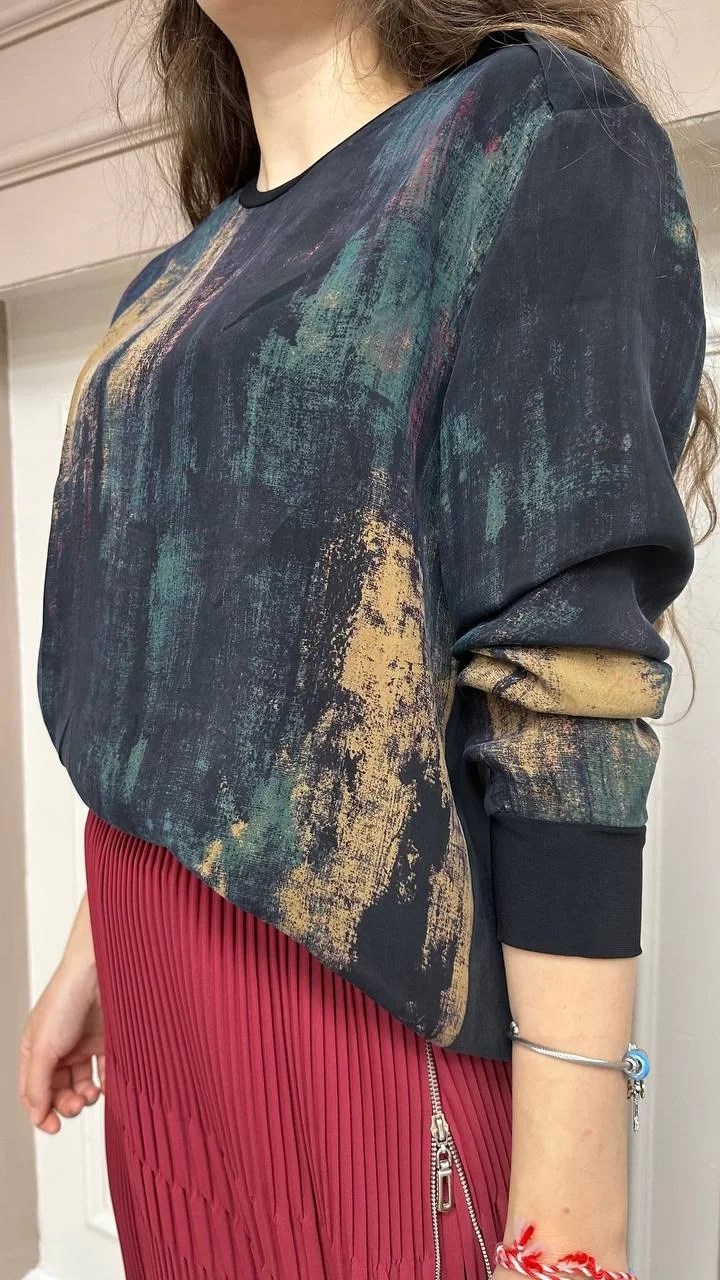 Misswhence 33025 Siyah İpek Tunik