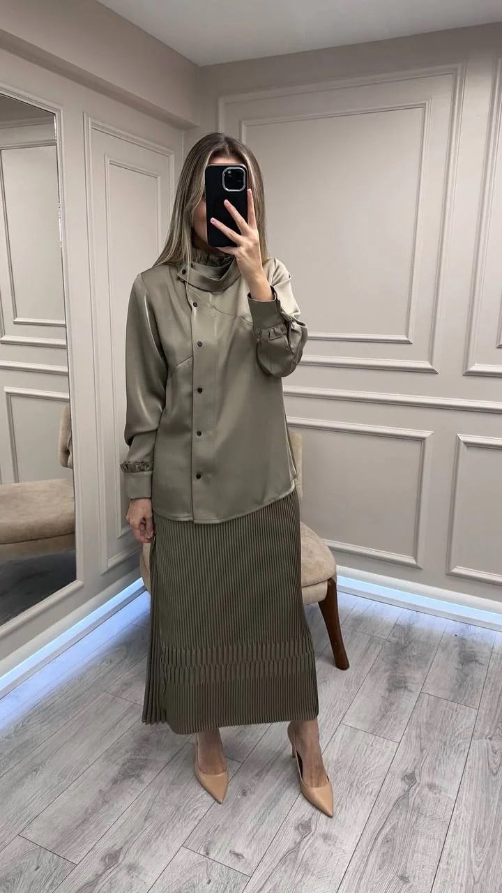 Misswhence 38015 Vizon Saten Etekli Takım