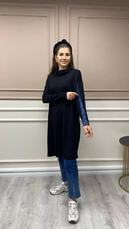 Misswhence MİSS199 Siyah Triko Tunik