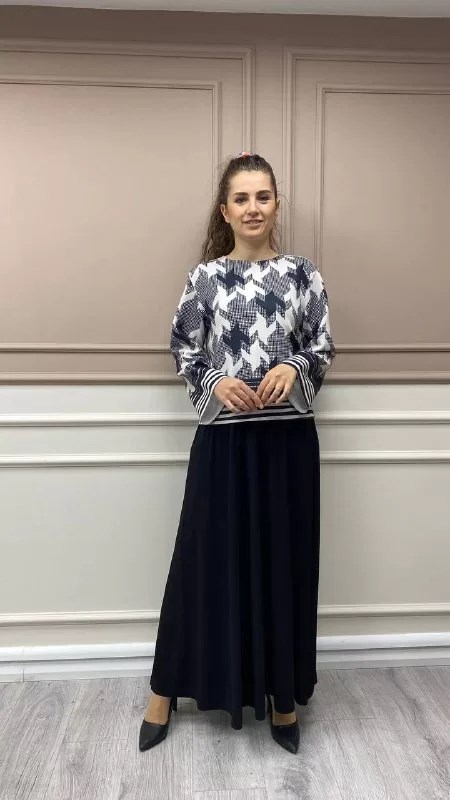 Noi 43205 Bej Kazayağı Bluz İçi Elbise
