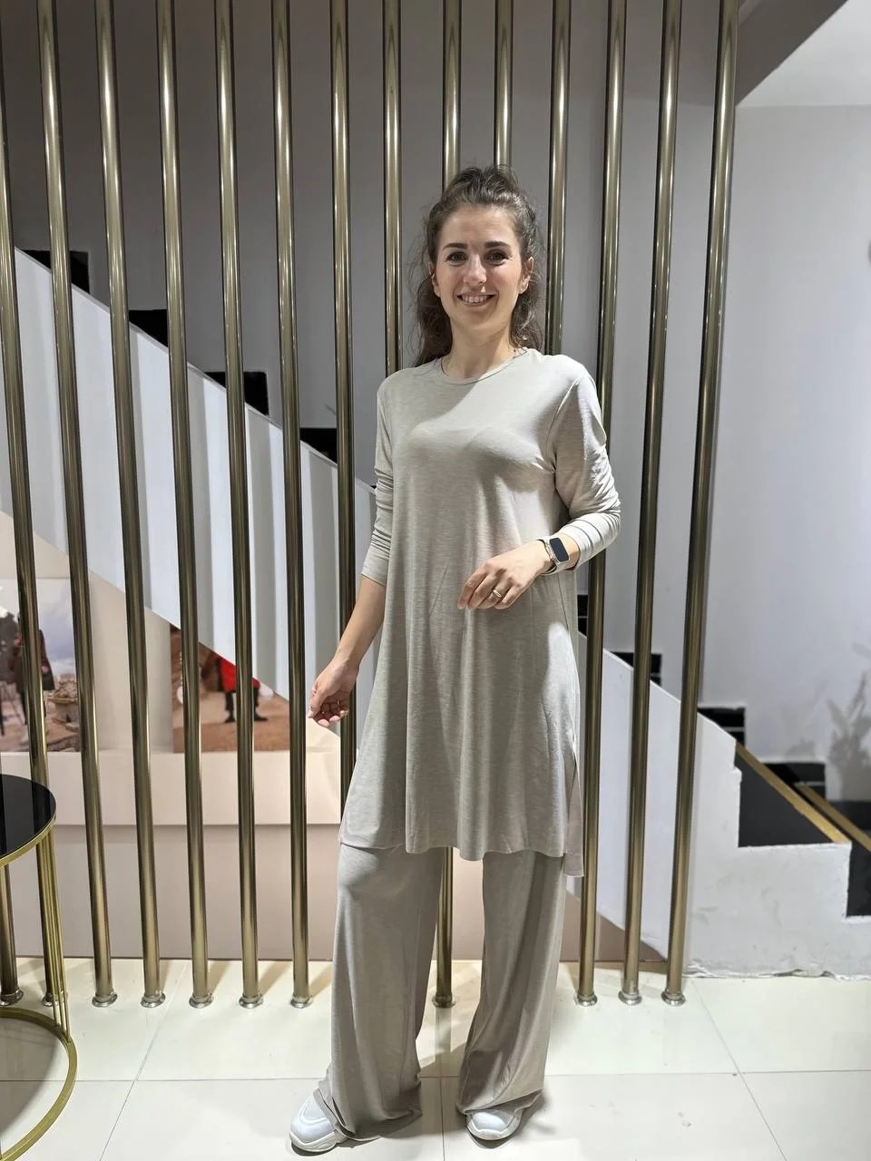 Noi 53110 Bej Elenay Pantolonlu Takım