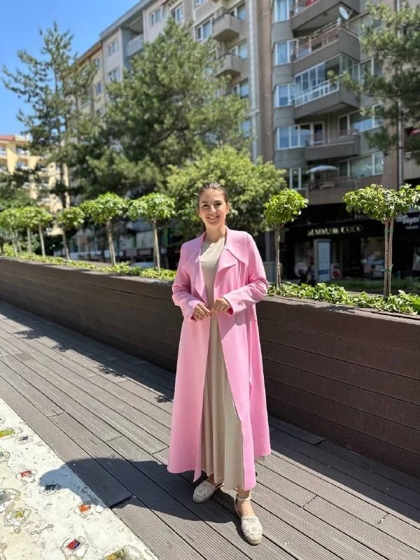 Noi 53323 Pembe Arkası Kemerli Scuba Kap