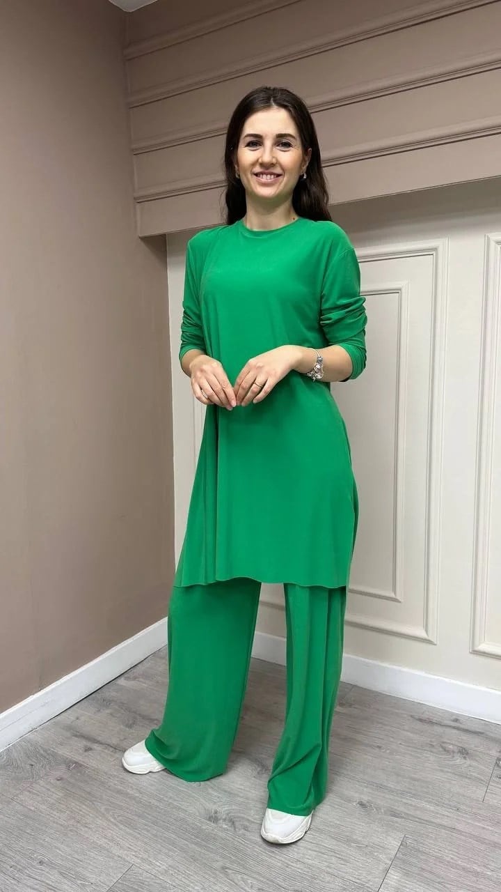 Noi 53608 Yeşil Pantolonlu Takım