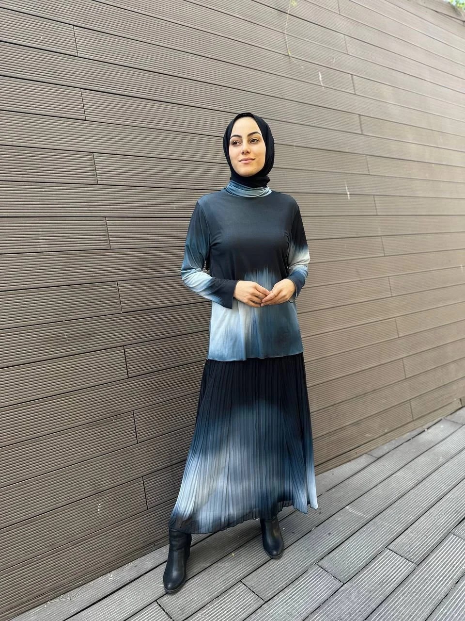 Noi 73157 Gri Jarse Balıkçı Yaka Bluz
