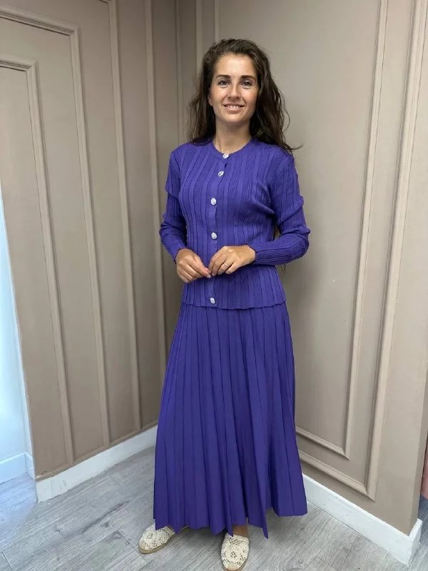 Nuss Triko 23K-603TKM Lila Triko Etekli Takım