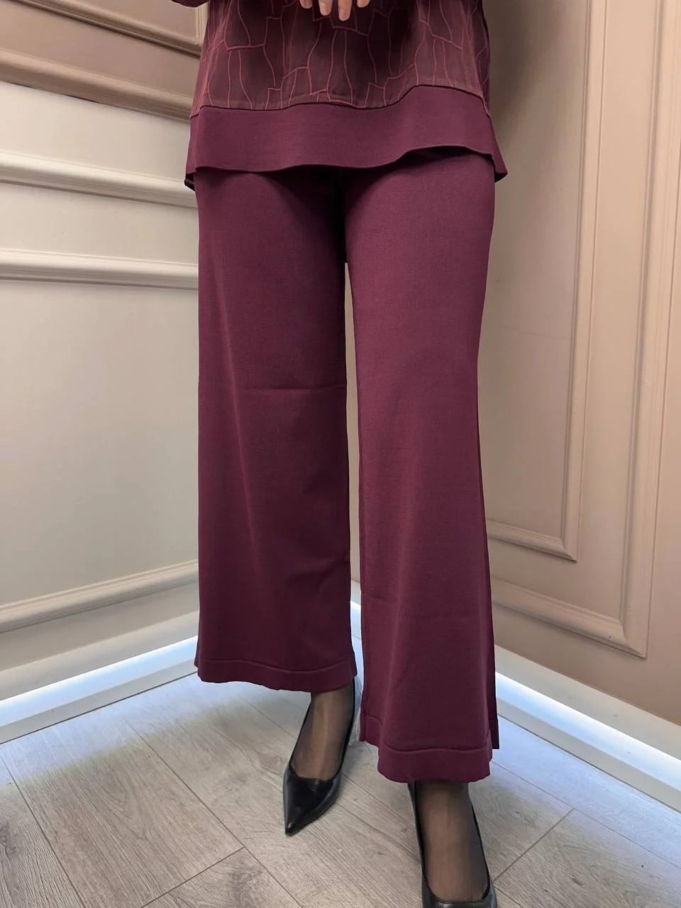 Nuss Triko 25K002 Bordo Merserize Triko Pantolon