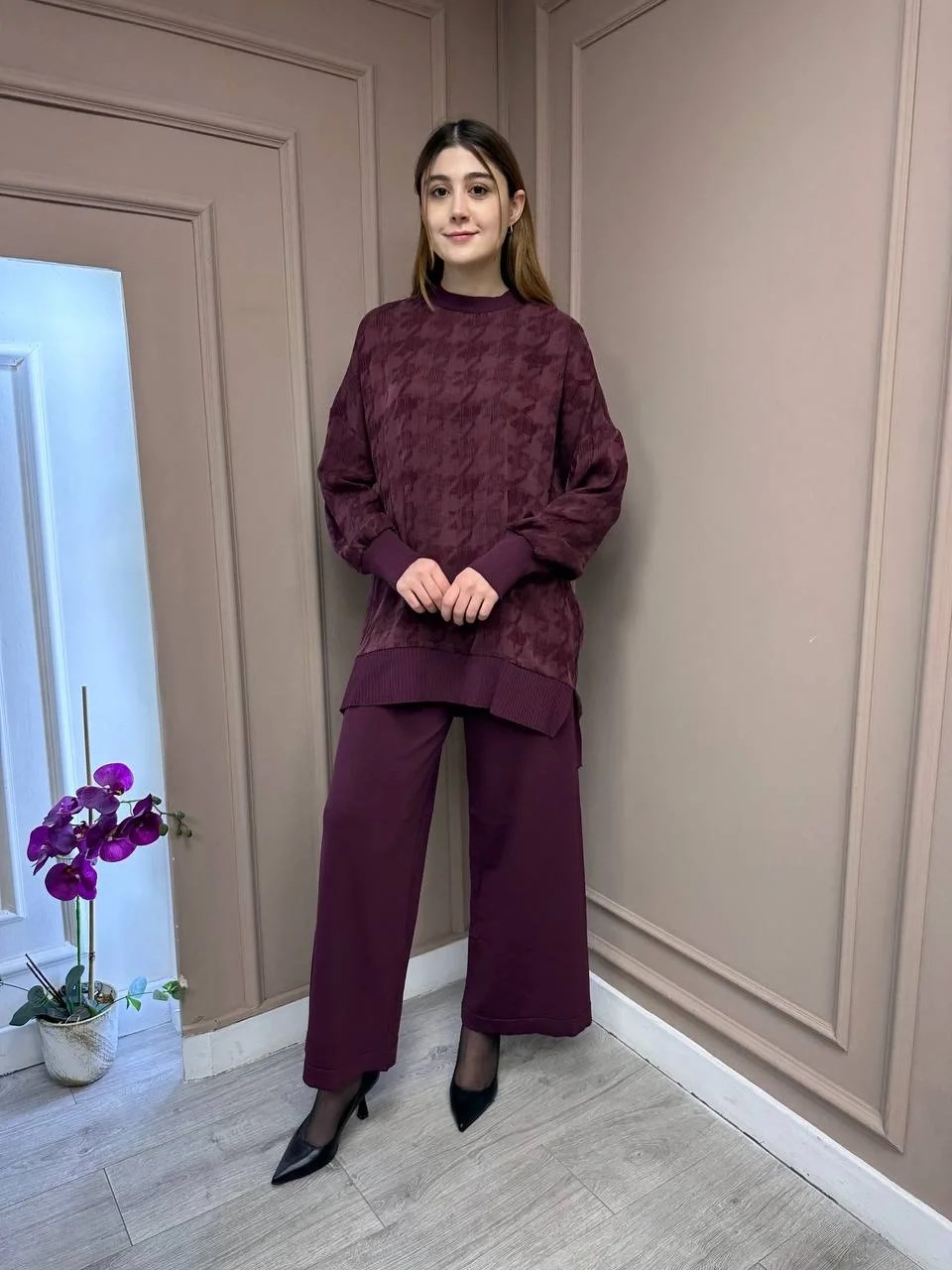 Nuss Triko 25Y3009 Bordo Tunik
