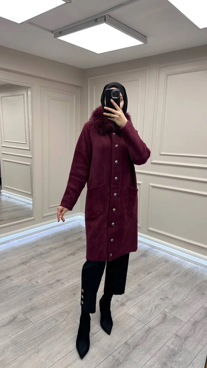 Nuss Triko NS-26K7011 Bordo Angora Kaban
