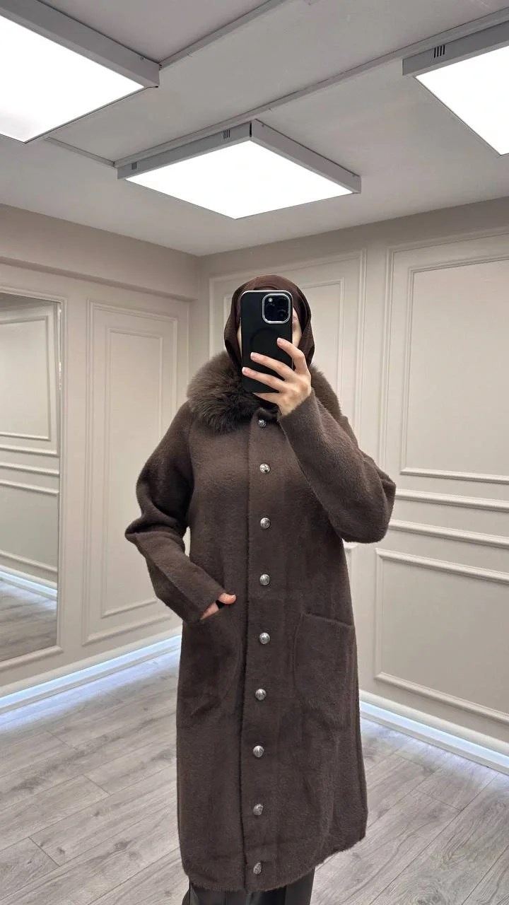 Nuss Triko NS-26K7011 Kahve Angora Kaban