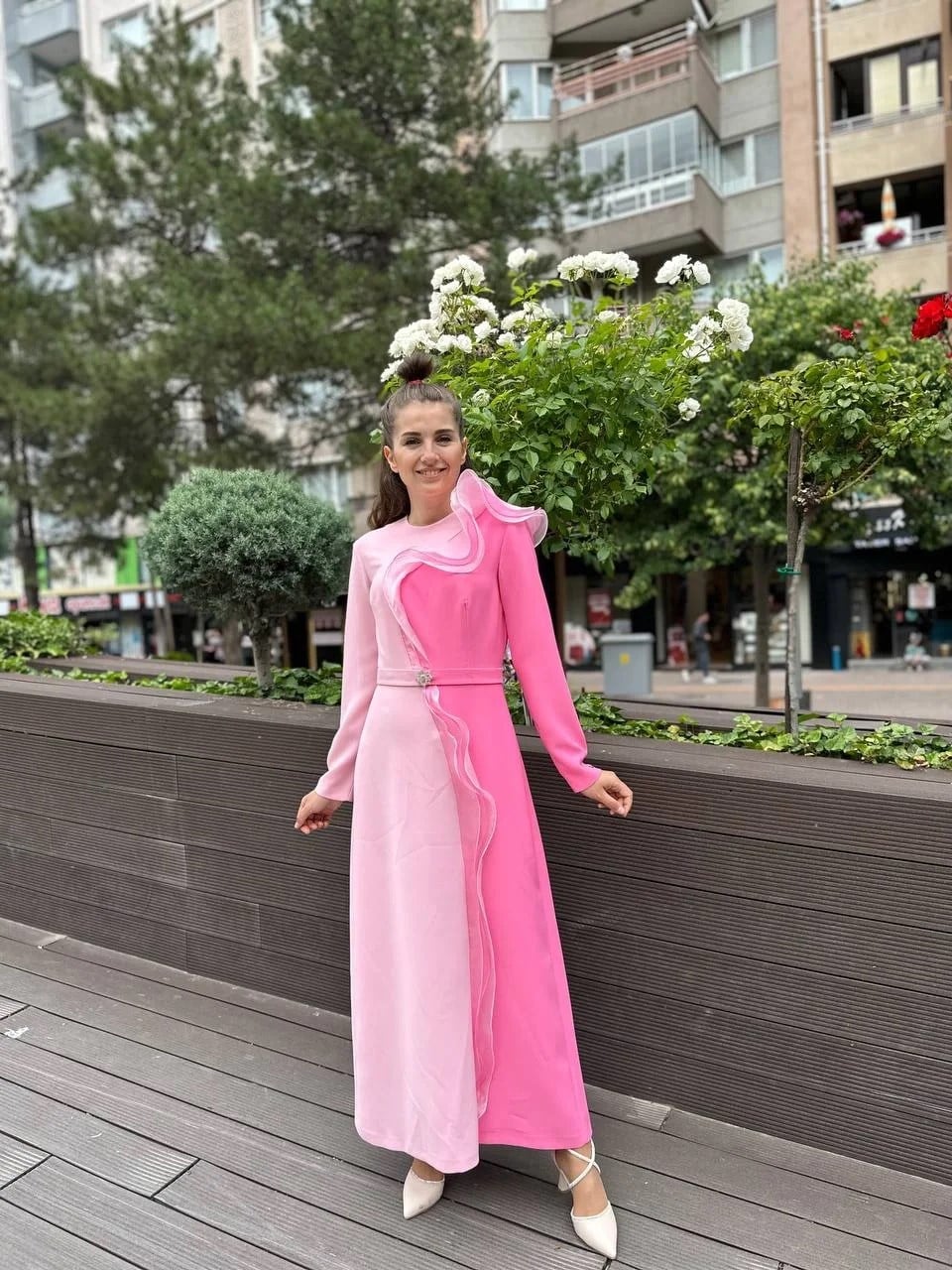 Senna 3012S23 Pembe Jardin Abiye