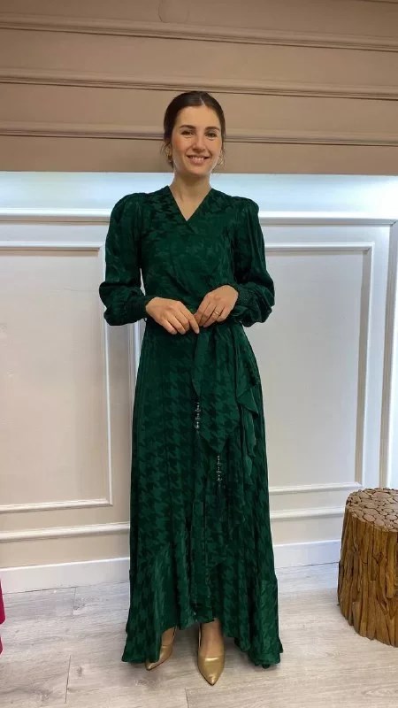Senna 32322W23 Zümrüt Aceline Dress Elbise