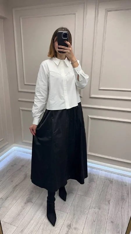 Venöve 26FWETE0021 Siyah Uma Etek