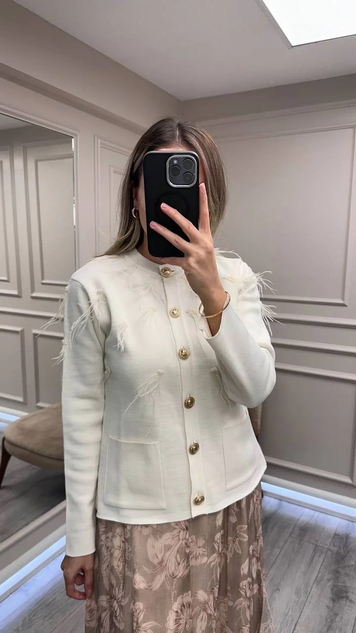 Venöve 26FWHRK0006 Ekru Misa Hırka