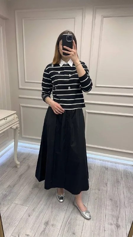 Wennora 1033 Siyah Etekli Sweat Takım