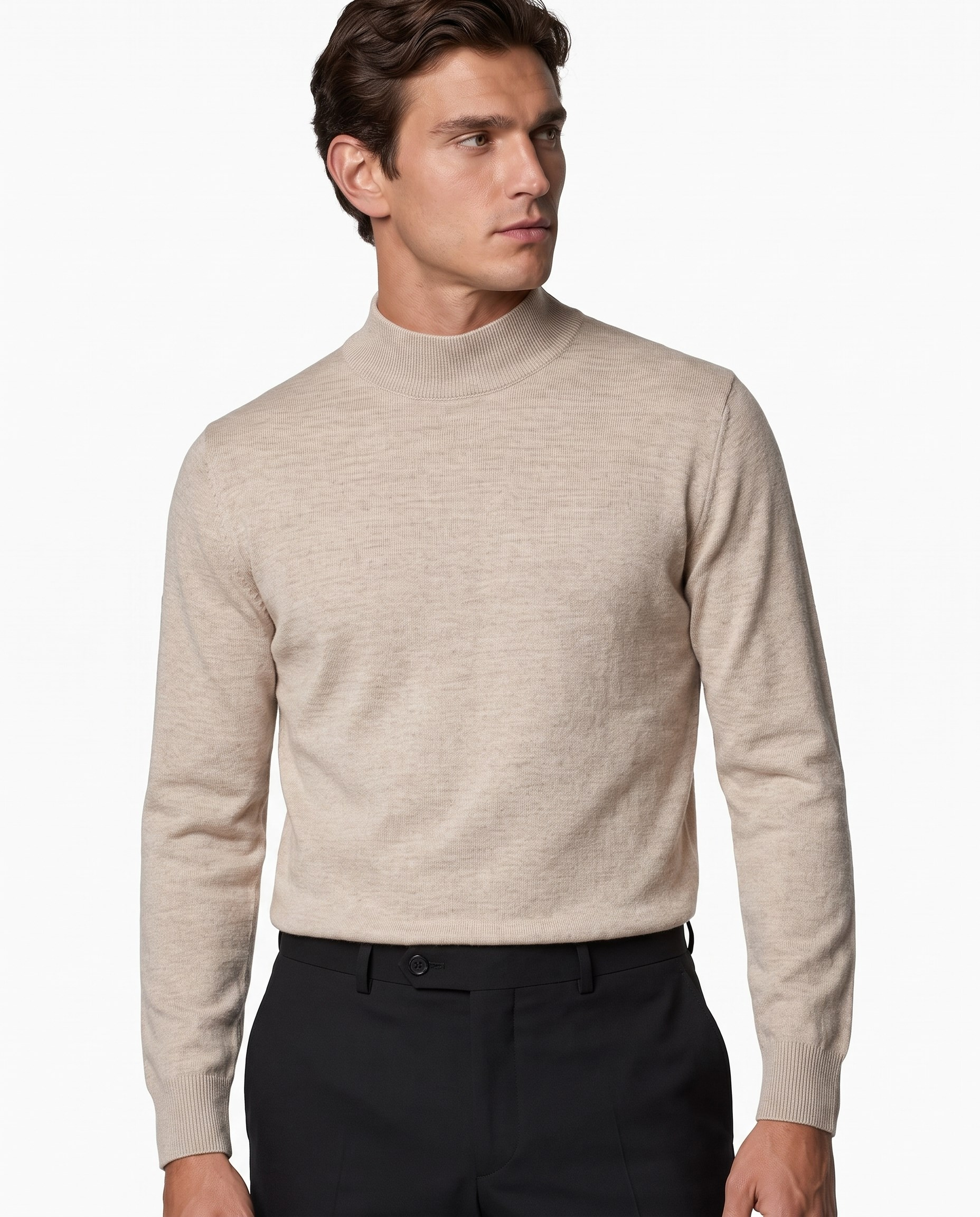 Full Fisherman Sweater Bej/Melange