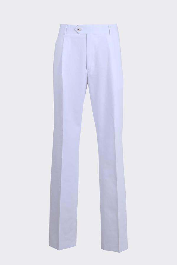 Barcelona Modern Fit Pantolon Beyaz