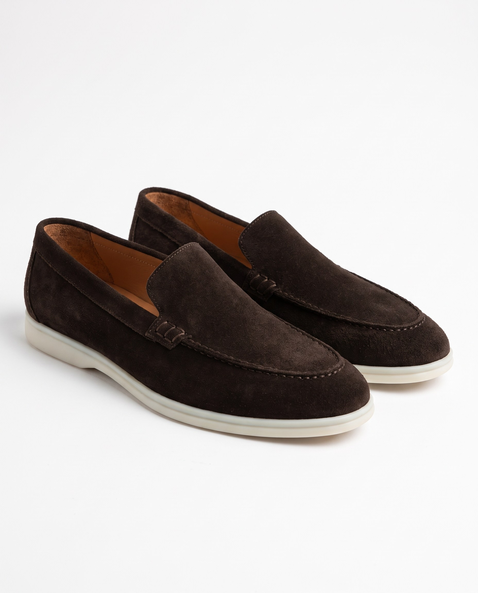 Monk Loafer Shoes Brown Suede