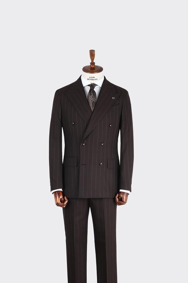 Double-Breasted Suit Brown
