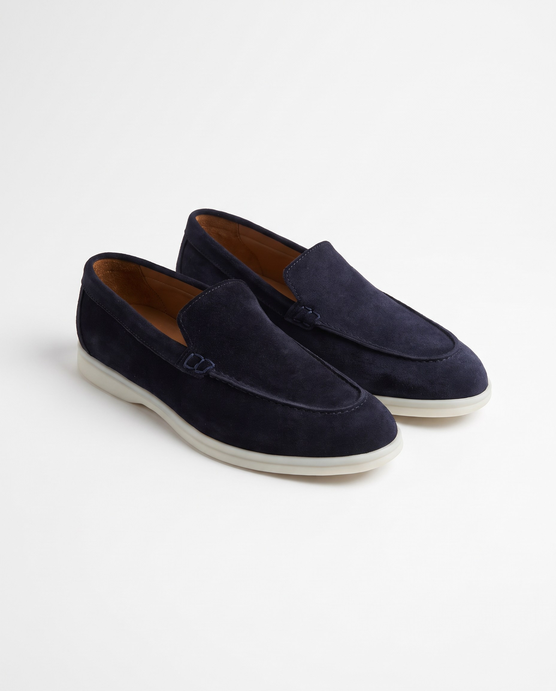 Monk Loafer Shoes Navy Suede