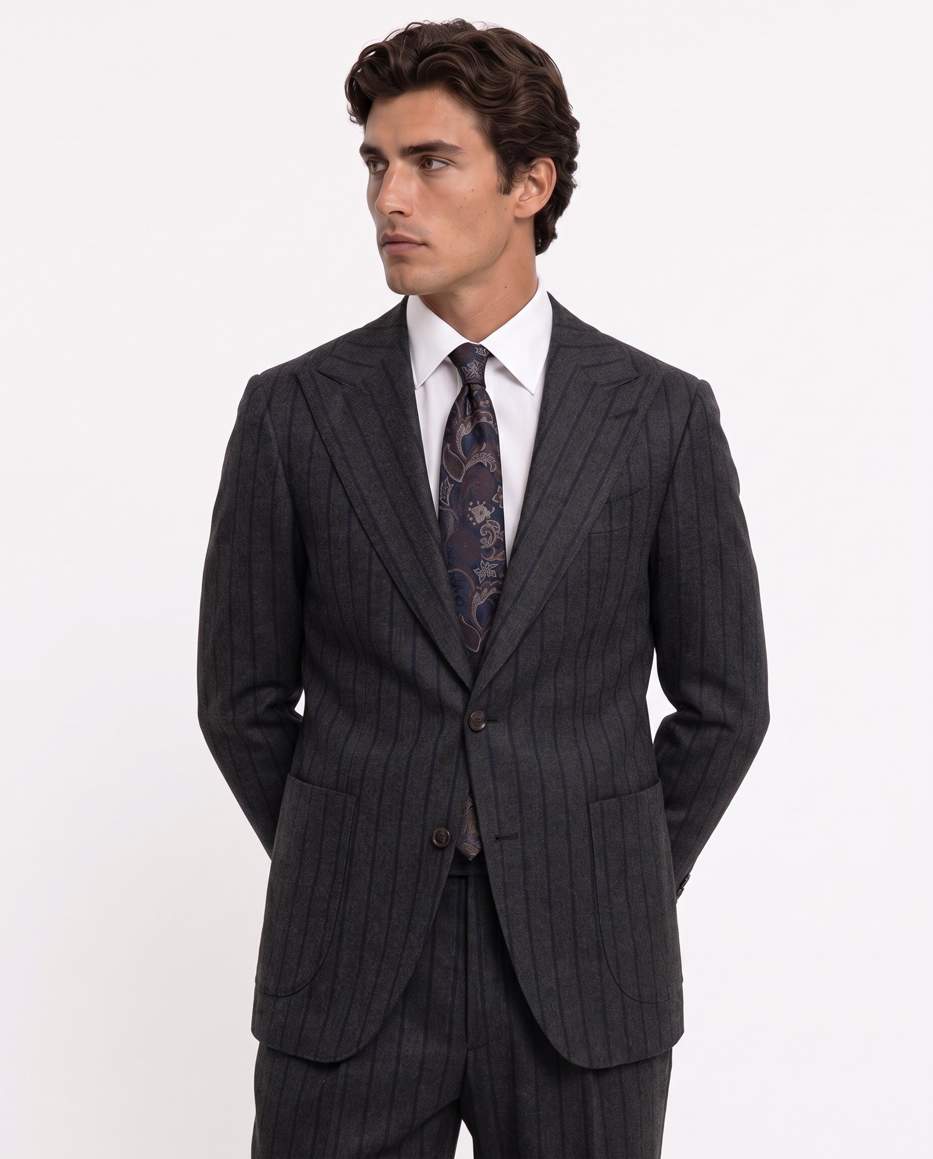 L'Argentine Suit Dark Brown