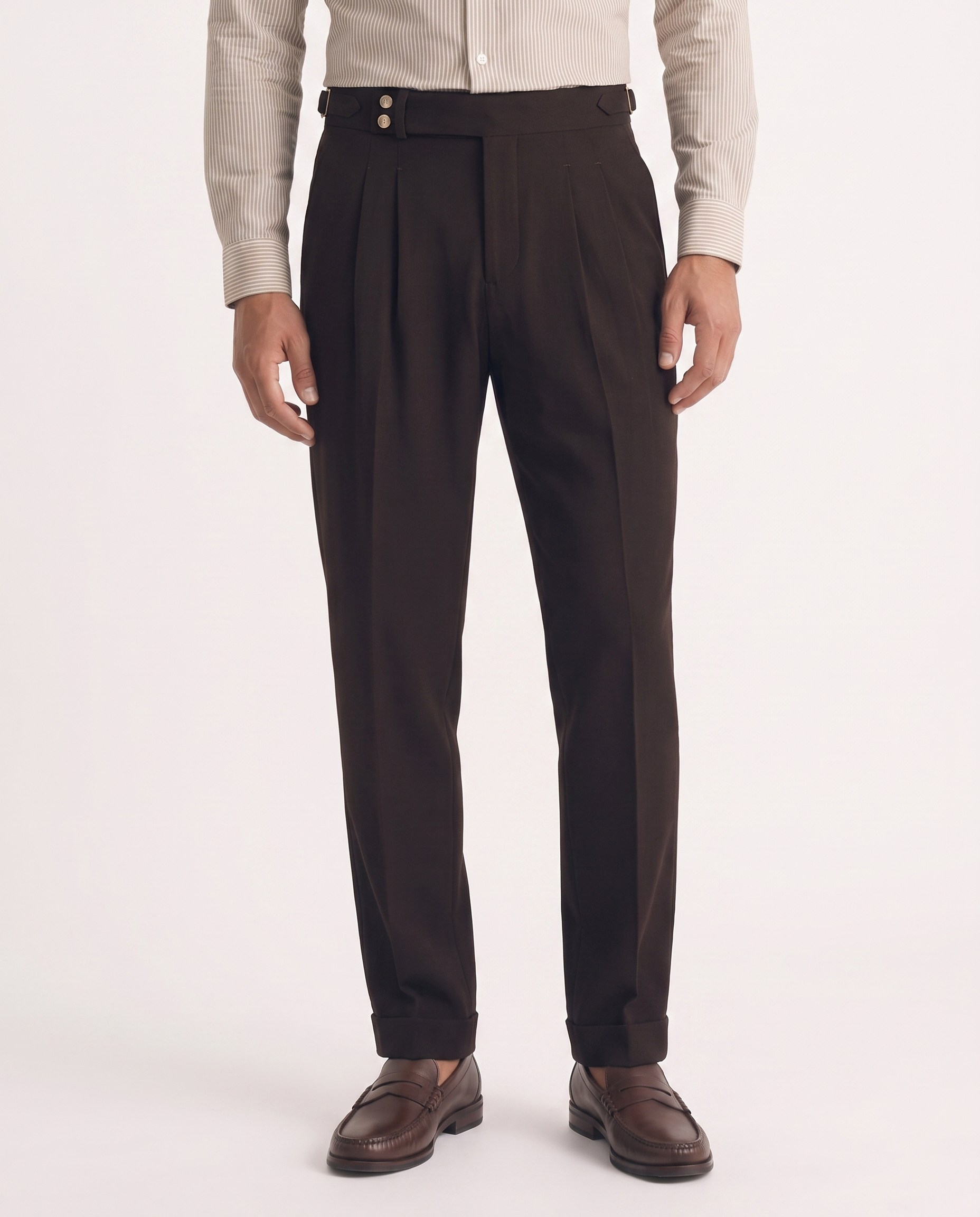Lussor Double-Pile Pants Brown