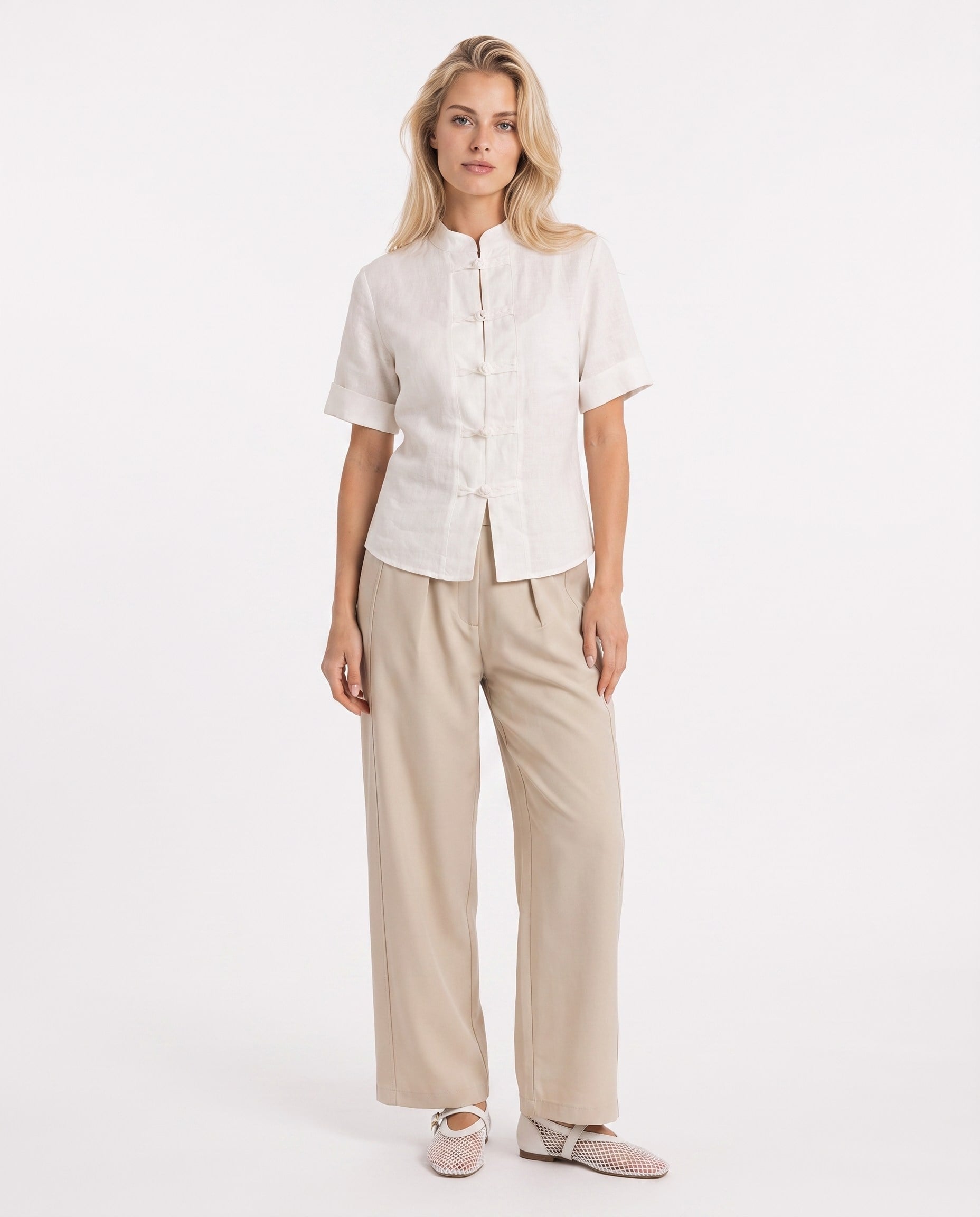 Riley Filet Pants Bej
