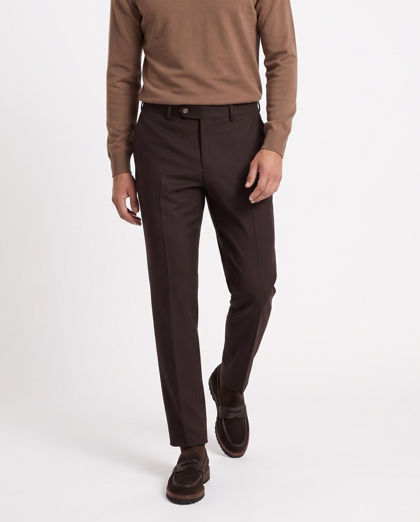Alessa Slim Fit Pantolon Kahverengi