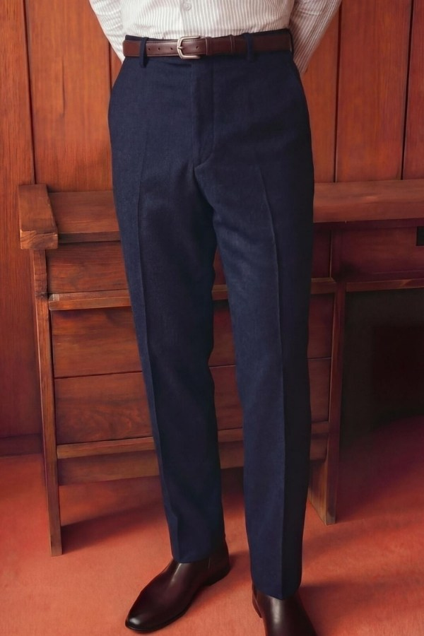 Luxe Flanel Slim Fit Pantolon