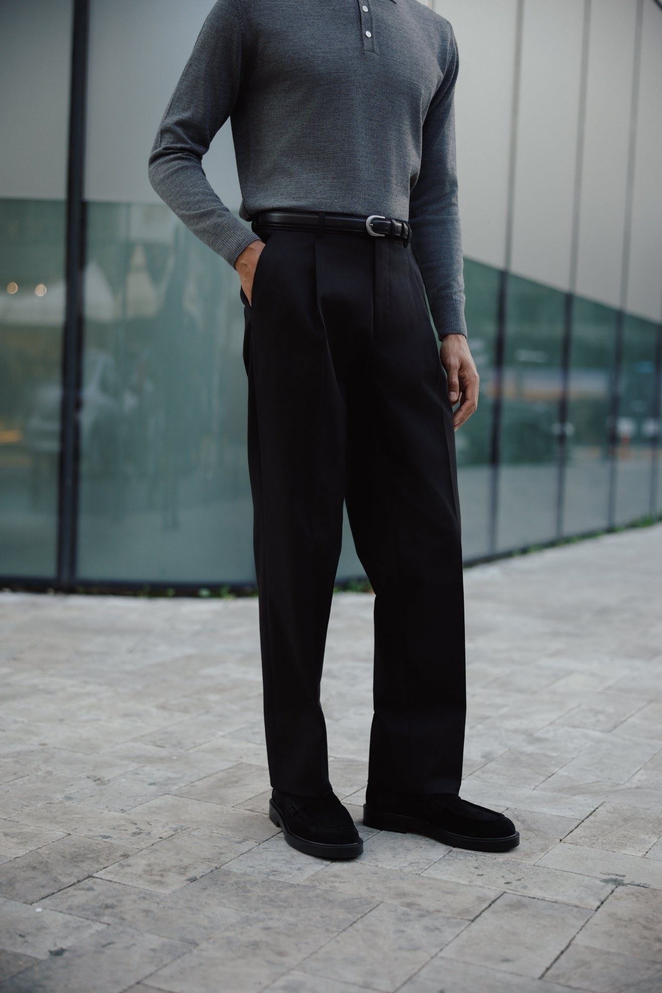 Tokyo Modern Fit Pants Black
