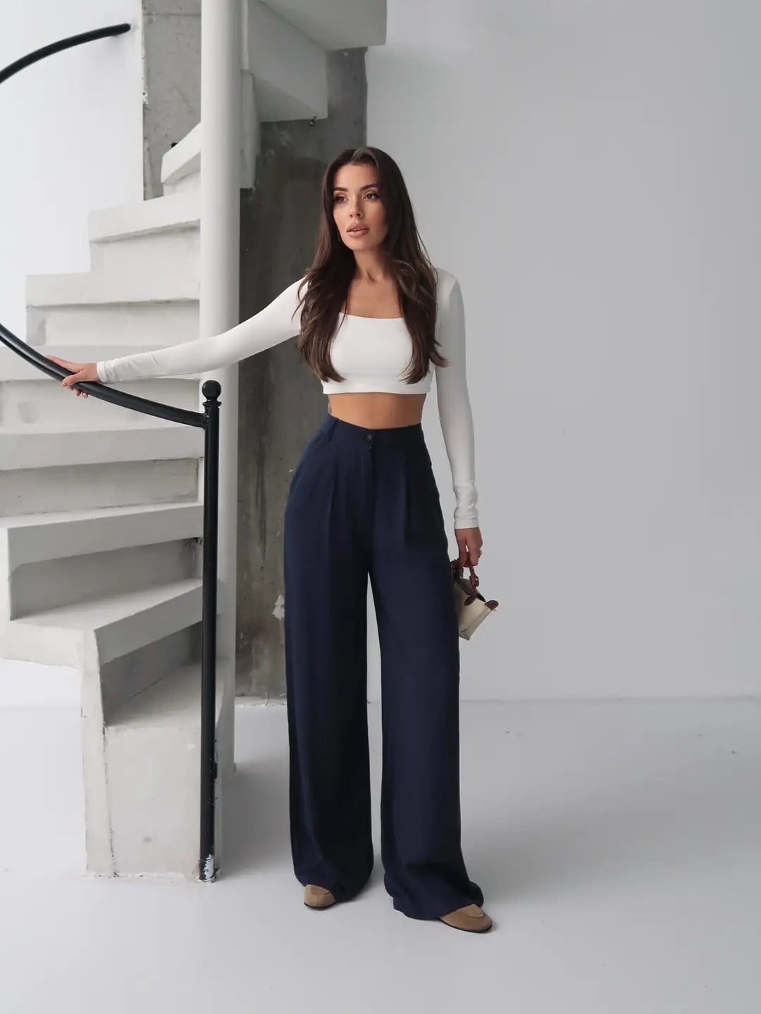 Chloe Palazzo Pantolon Lacivert