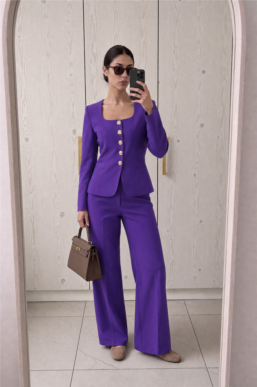 Jane Button Tailored Suit Mor