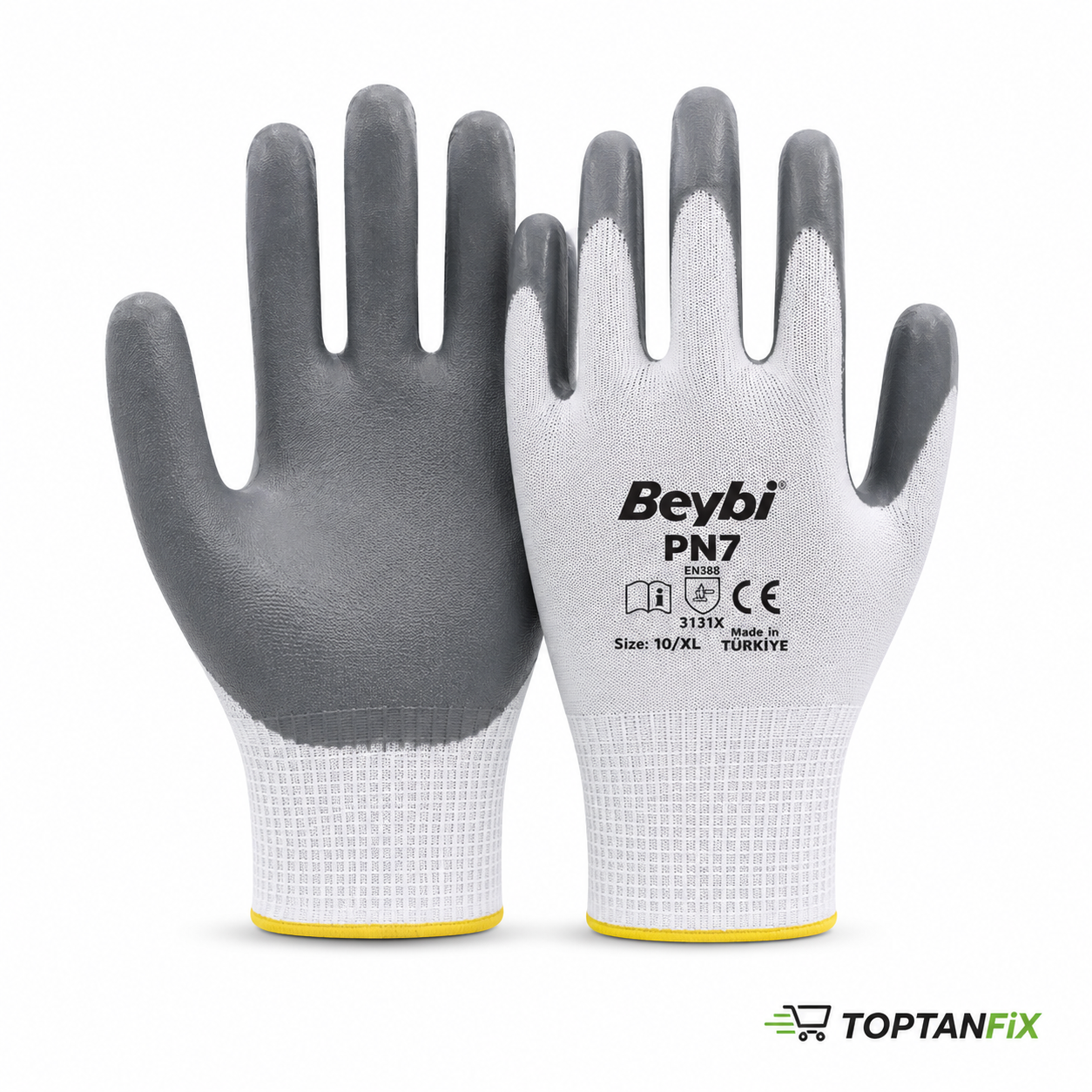 Beybi PN7 Polyester Örme Yarı Nitril İş Eldiveni