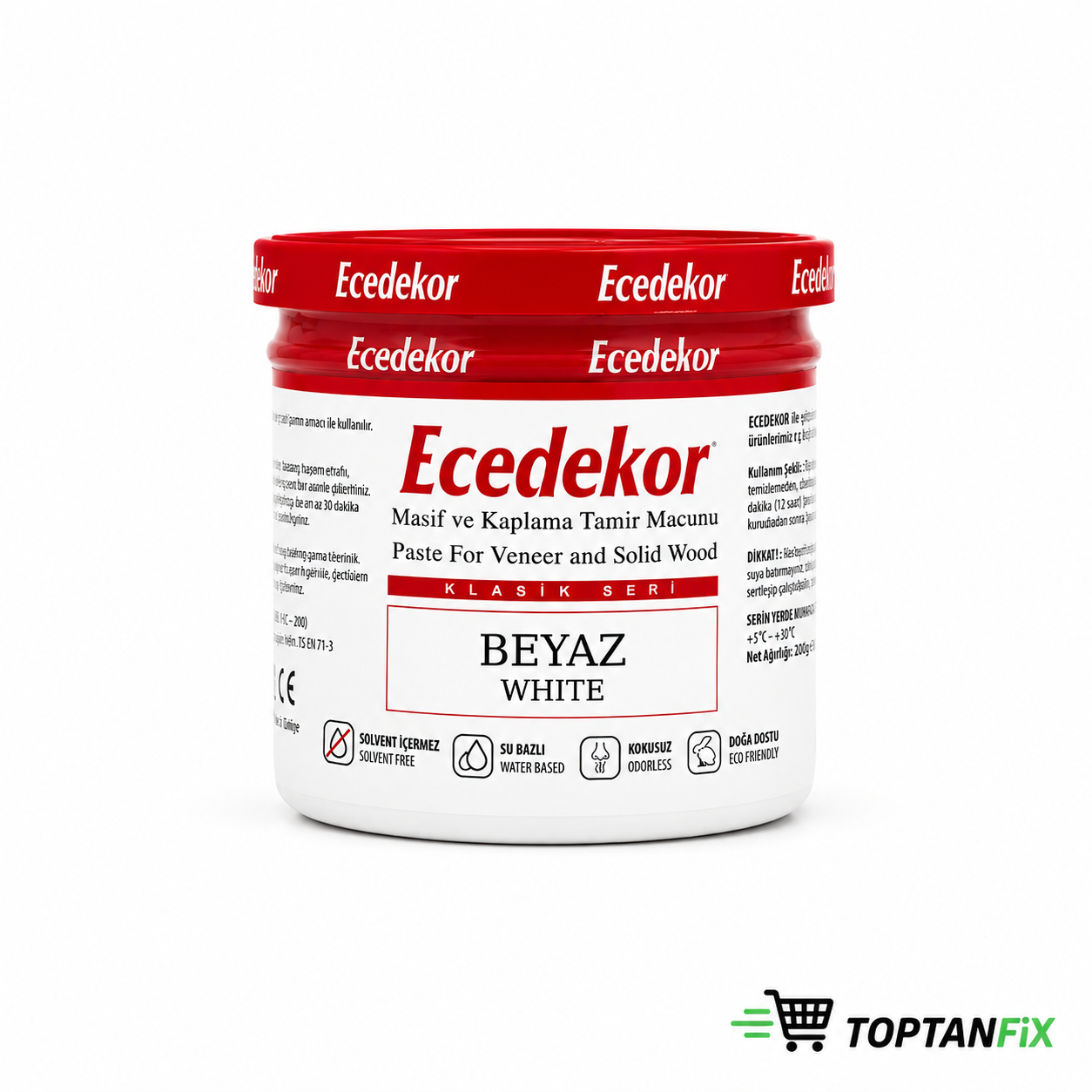Ecedekor Ahşap Tamir Macunu 200Gr Beyaz