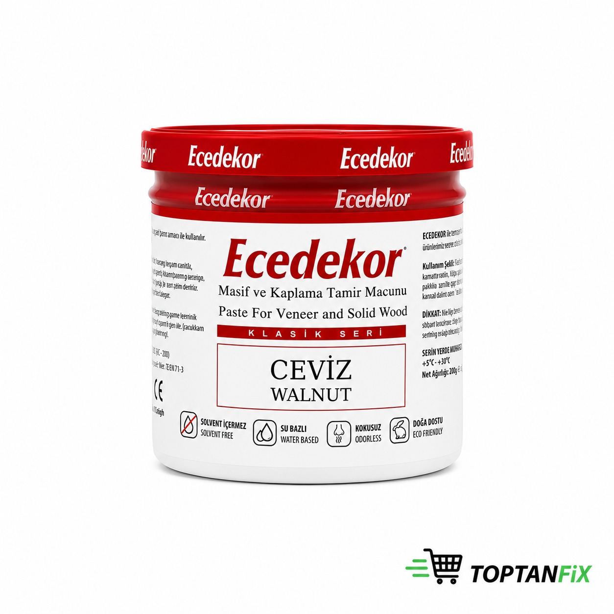 Ecedekor Ahşap Tamir Macunu 200Gr Ceviz