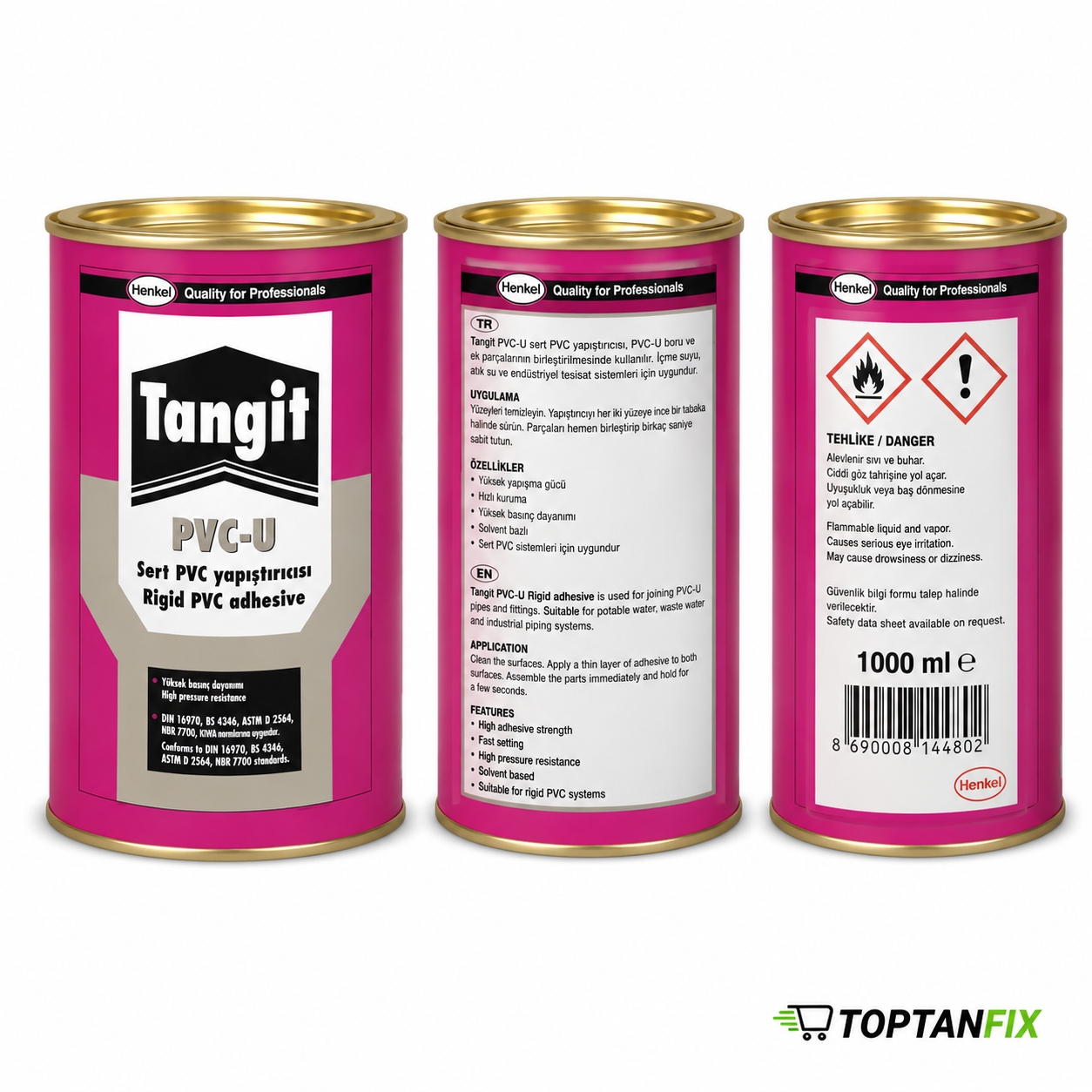 Henkel Tangit 1000 gr Sert Pvc Yapıştırıcısı